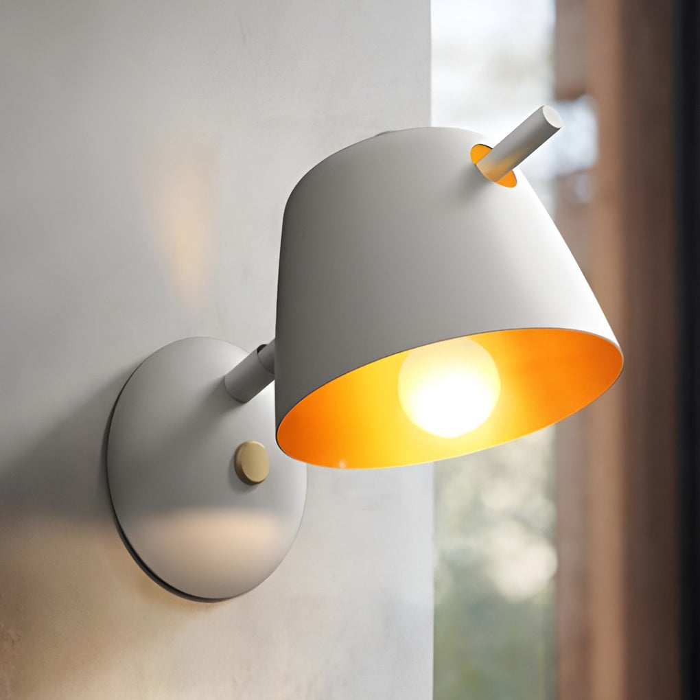 Matte Metal Nordic Hat-Style Wall Sconce Lighting for Modern Home Decor