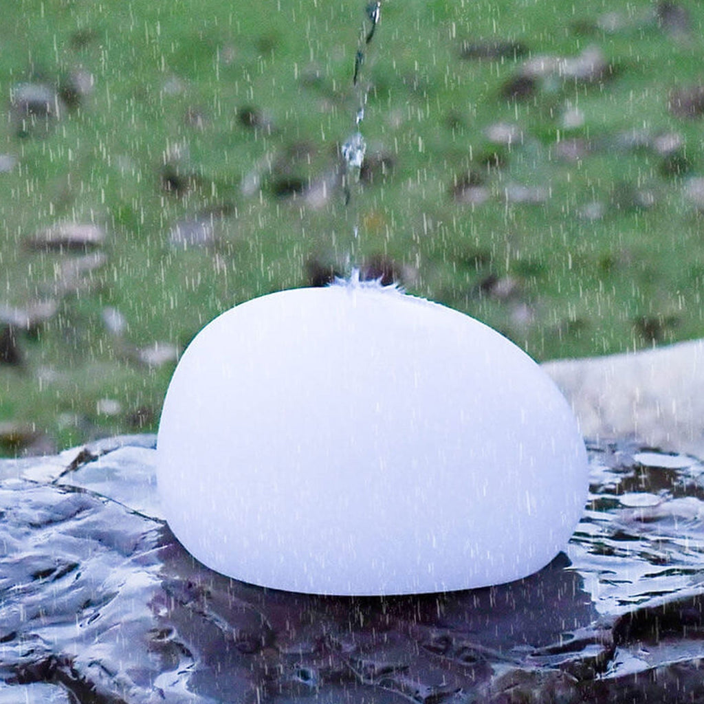 Bright White Solar-Powered Waterproof PE Spherical LED Lawn Lights