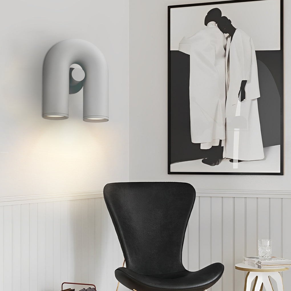 Modern Rotatable U-Shaped LED Wall Sconce Lamp for Nordic Living Room