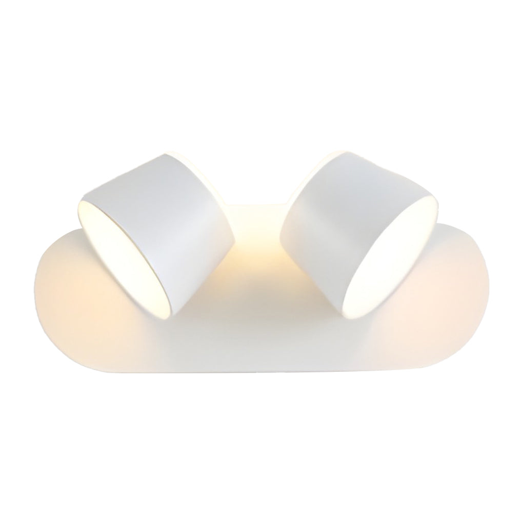 Modern White Adjustable LED Up-Down Wall Sconces for Living Room Decor