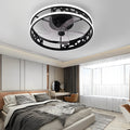 Nordic Bladeless Ceiling Fan with Remote - Round Three-Step Dimming, White