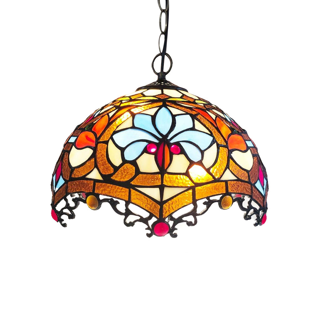 Colorful Handmade Baroque Glass Chandelier for Elegant Living Spaces