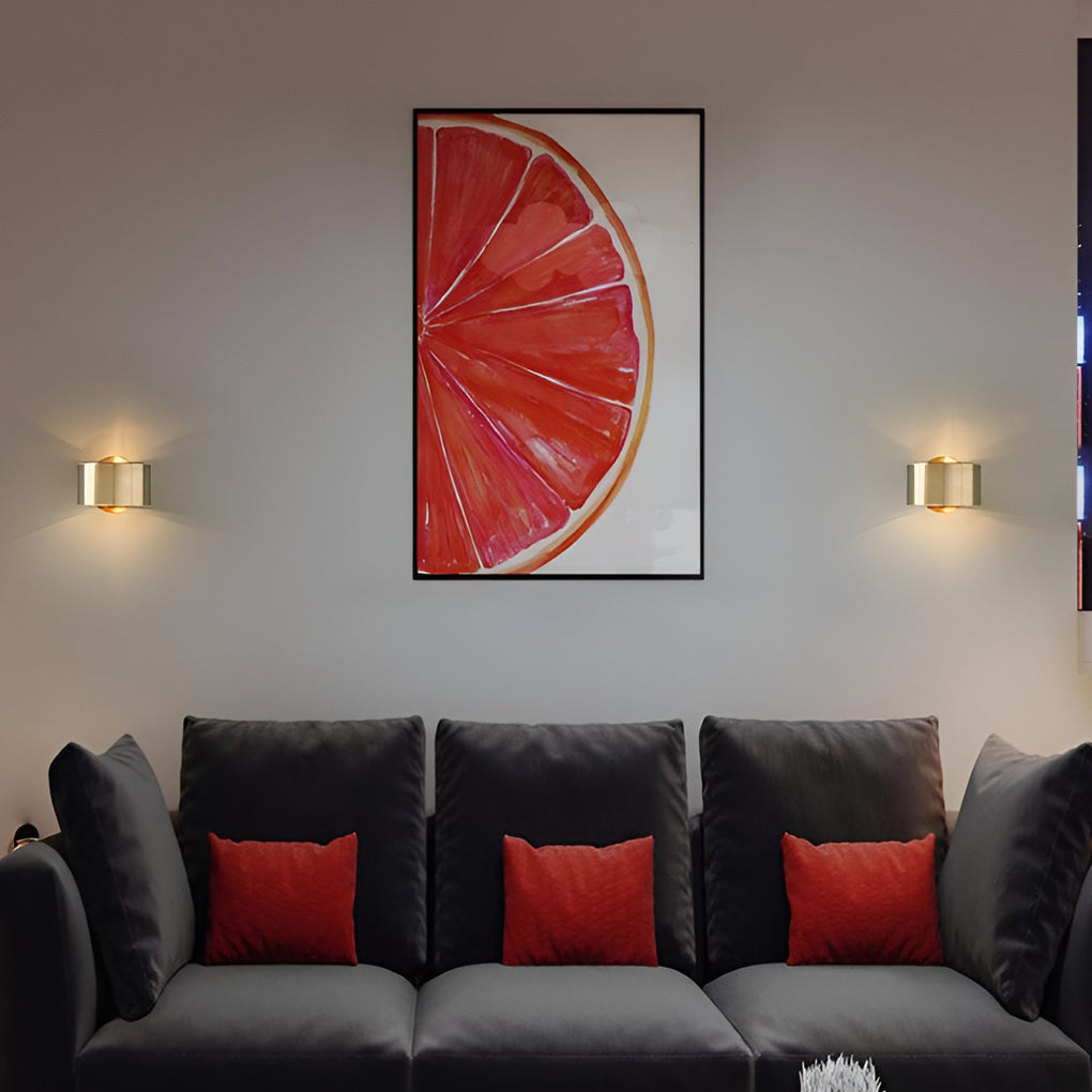 Gold Nordic Circular Up and Down Wall Lamp Sconce for Living Room