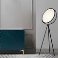 Contemporary Black Metal Rotating LED Tripod Floor Lamp for Living Room