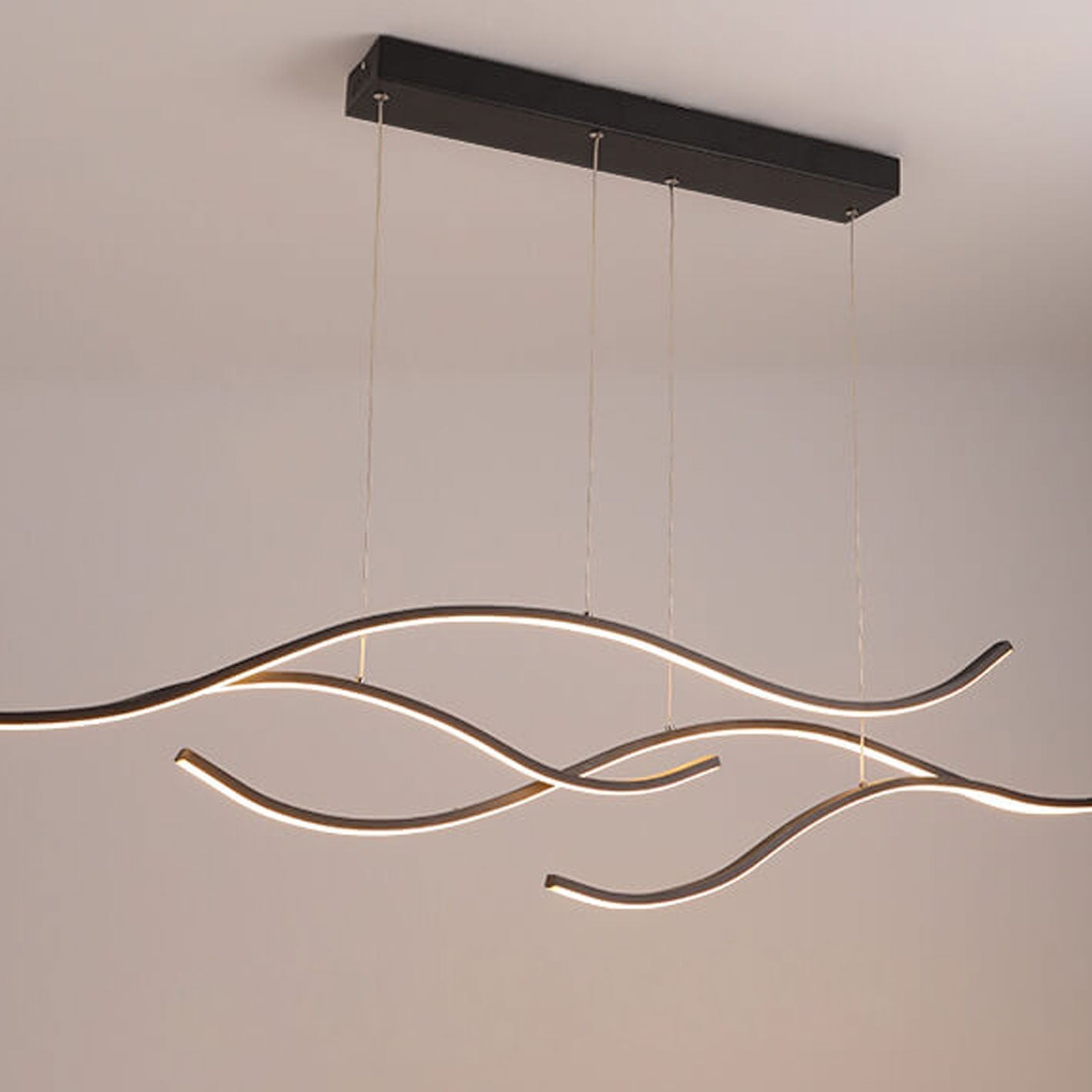 Scandinavian White LED Chandelier Pendant Light for Modern Interiors