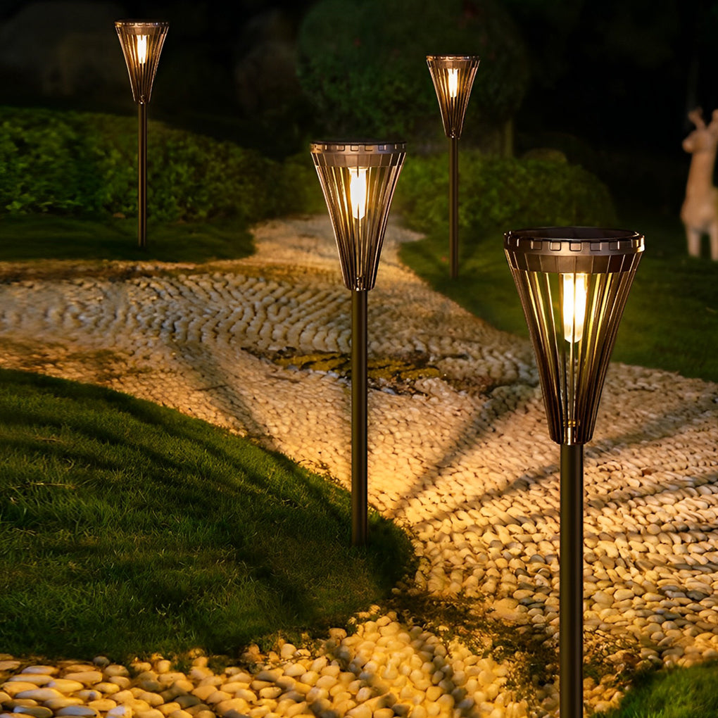 Modern Waterproof Solar LED Pathway Lights for Outdoor Walkway Decor
