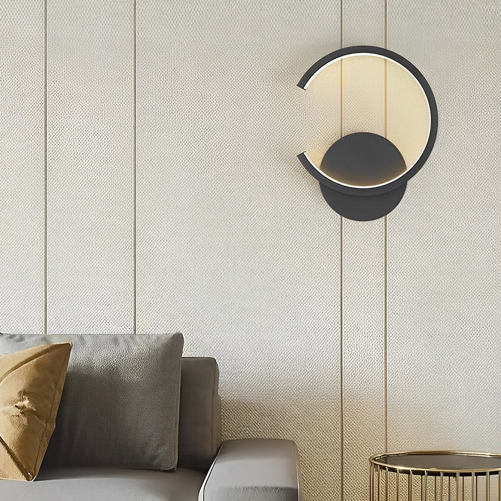 Nordic Round Stepless Dimming LED Wall Sconce Light for Living Room