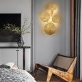 Modern Stainless Steel Lotus Leaf Wall Sconces for Living Room Decor