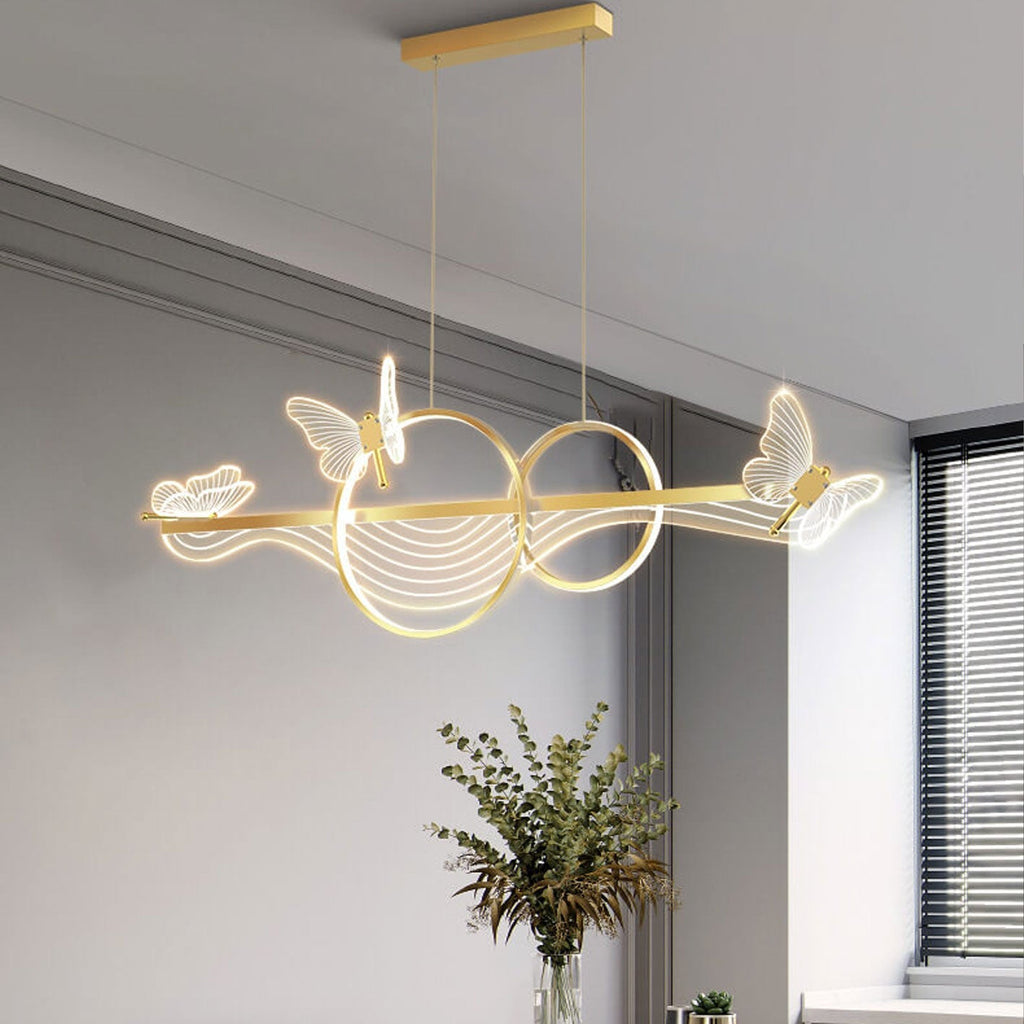 Luxury Nordic Style LED Chandelier Pendant Light for Kitchen Island