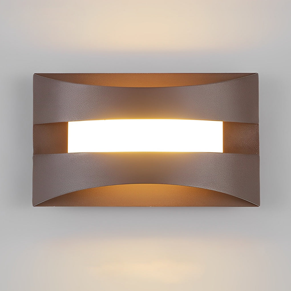 Minimalist Nordic Rectangular LED Wall Sconce in Sleek White for Bedroom