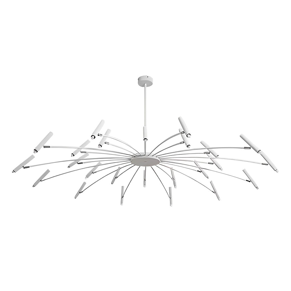 Stylish Adjustable Metal LED Chandelier for Dining Room - Three-Step Dimming