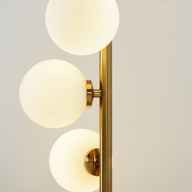 Elegant 6-Bulb Gold Metal Floor Lamp for Modern Living Room Decor