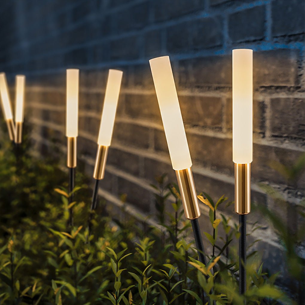Modern Black Metal LED Landscape Light Spikes for Outdoor Lawn Illumination