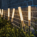 Modern Black Metal LED Landscape Light Spikes for Outdoor Lawn Illumination
