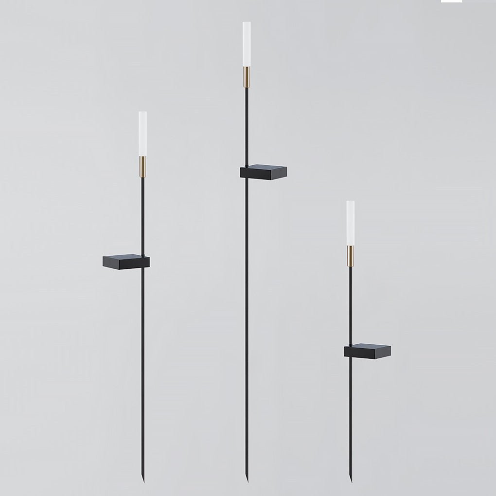 Modern Black Metal LED Landscape Light Spikes for Outdoor Lawn Illumination
