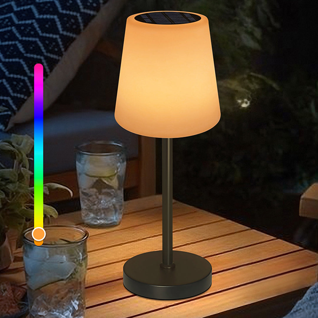 Elegant Waterproof Solar Desk Lamp with Remote Control for Outdoor Use