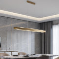 Sleek Round Acrylic Wave LED Chandelier Pendant Light for Bedroom Decor