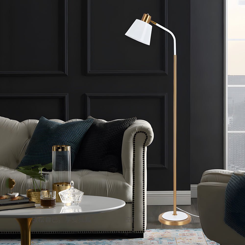 62-Inch Stylish Black Metal Rotatable Reading Floor Lamp for Living Room