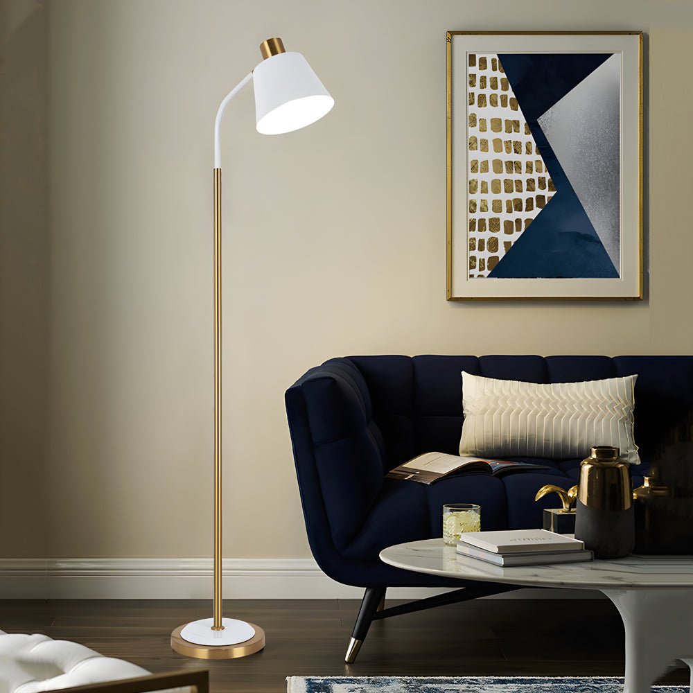 62-Inch Stylish Black Metal Rotatable Reading Floor Lamp for Living Room