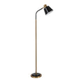 62-Inch Stylish Black Metal Rotatable Reading Floor Lamp for Living Room