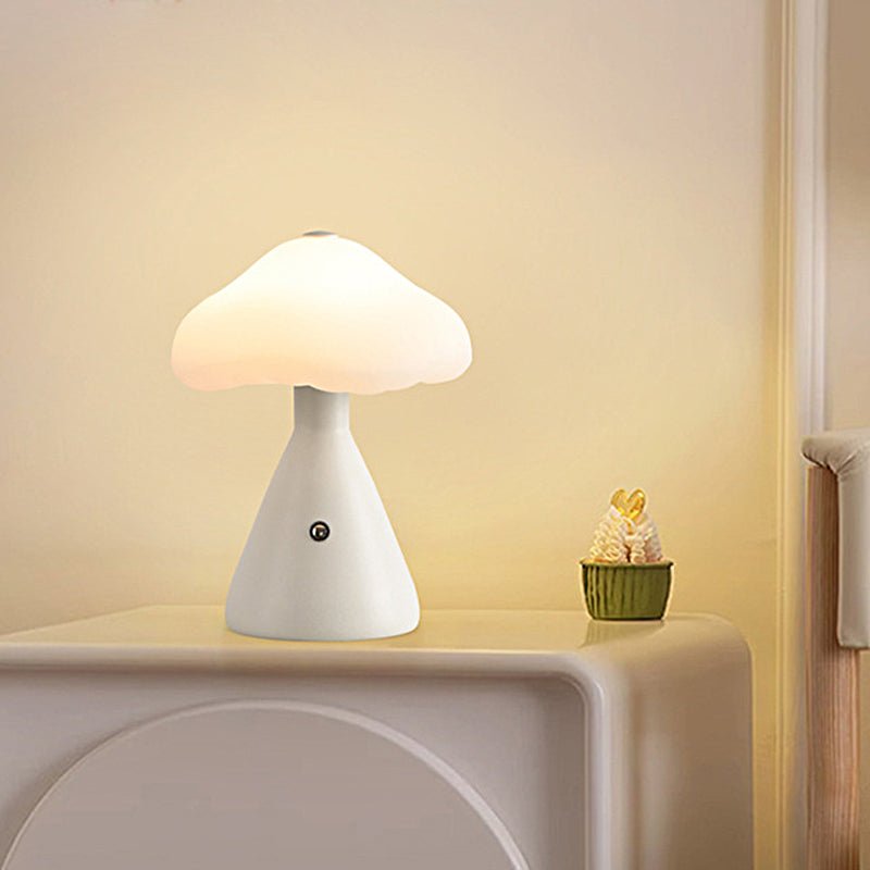 Stylish Gold Metal Mushroom Cloud LED Table Lamp for Living Room Decor