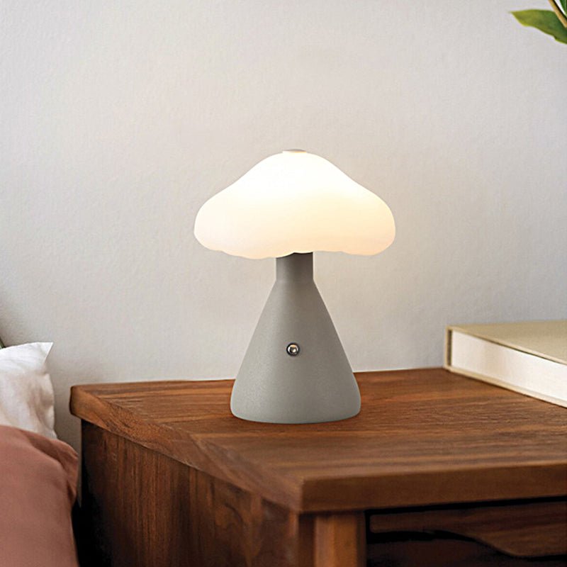 Stylish Gold Metal Mushroom Cloud LED Table Lamp for Living Room Decor
