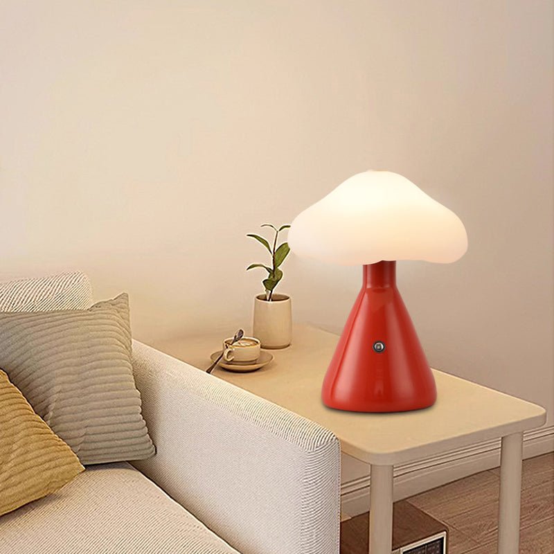Stylish Gold Metal Mushroom Cloud LED Table Lamp for Living Room Decor