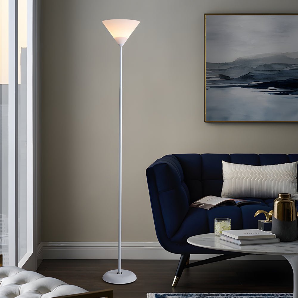 67" Sleek Modern Silver Torchiere Uplight Floor Lamp with Adjustable Sidelight for Living Room