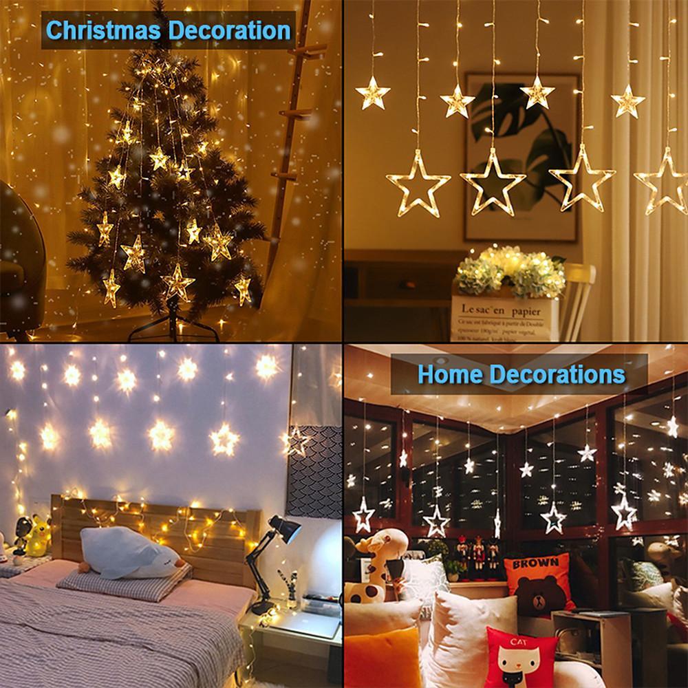 8.2 ft Acrylic Star LED Fairy String Lights for Christmas Wedding Decor