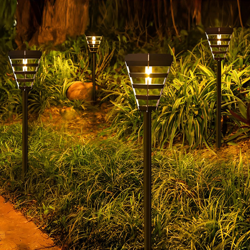 Weatherproof Black LED Outdoor Post Light with Smart Light Control