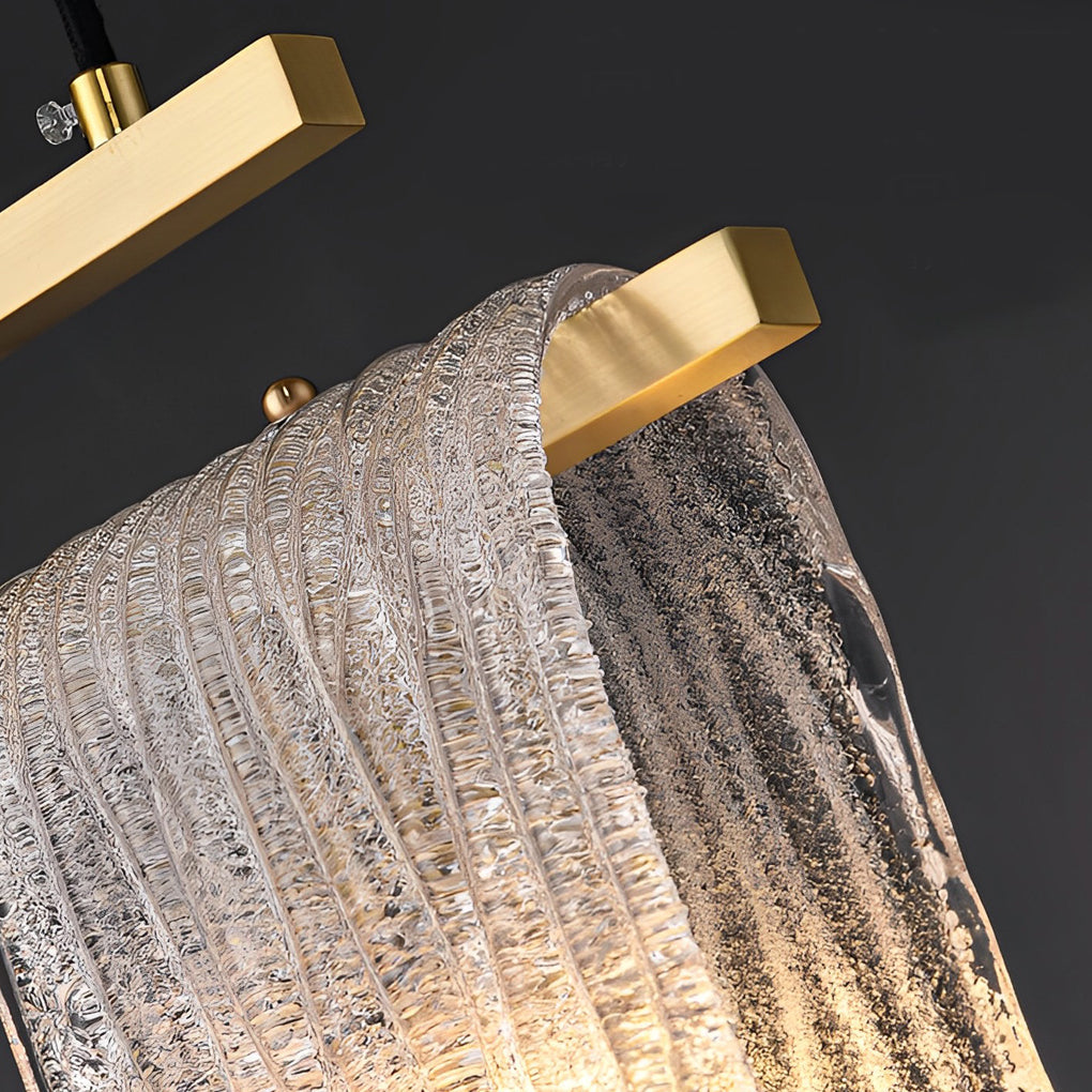 Handmade Copper LED Pendant Light with Glass Shade for Modern Spaces