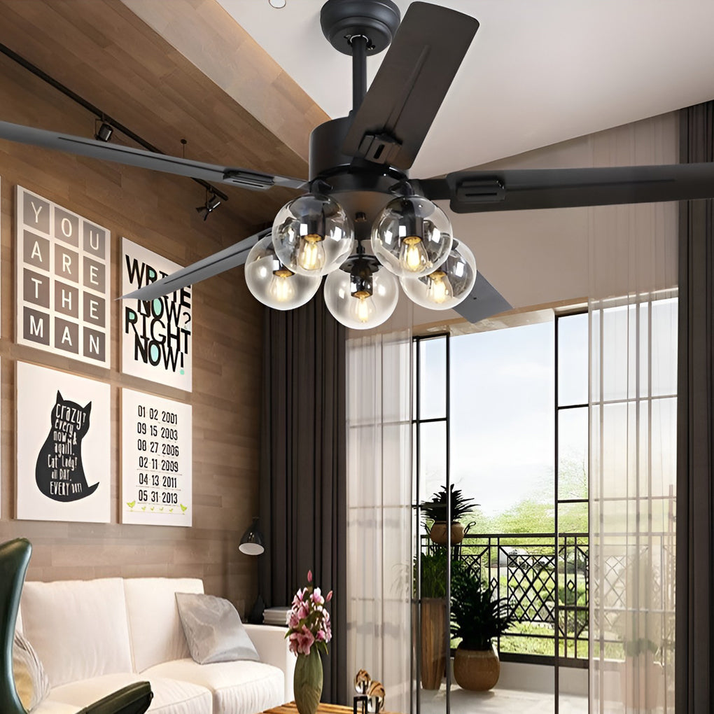 42-Inch Modern White Nordic Flush Mount Ceiling Fan Light with Remote