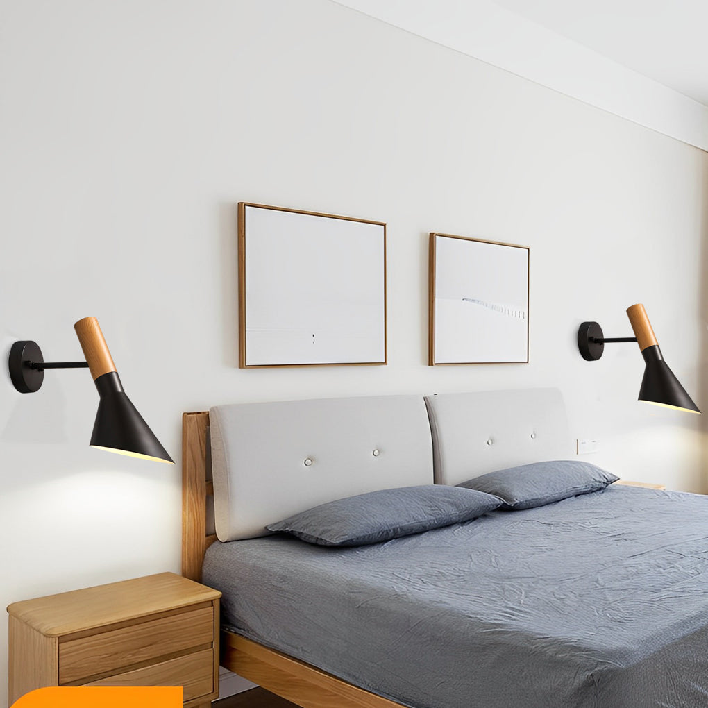 Vintage-Style Aluminum LED Wall Sconce Plug-In Light for Home Decor