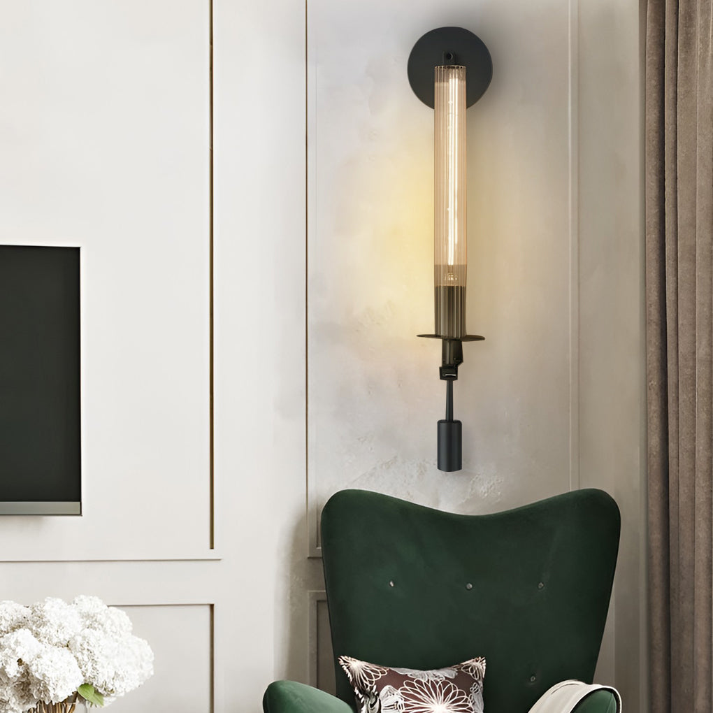 Elegant Crystal E14 Wall Lamp Fixture - Postmodern Plug-in Lighting