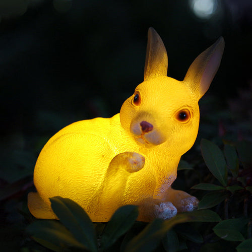 Colorful Resin Solar Garden Lamp for Dogs, Rabbits, and Snails