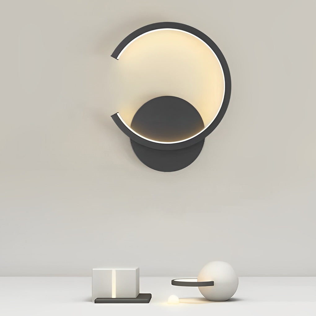 Nordic Round Stepless Dimming LED Wall Sconce Light for Living Room