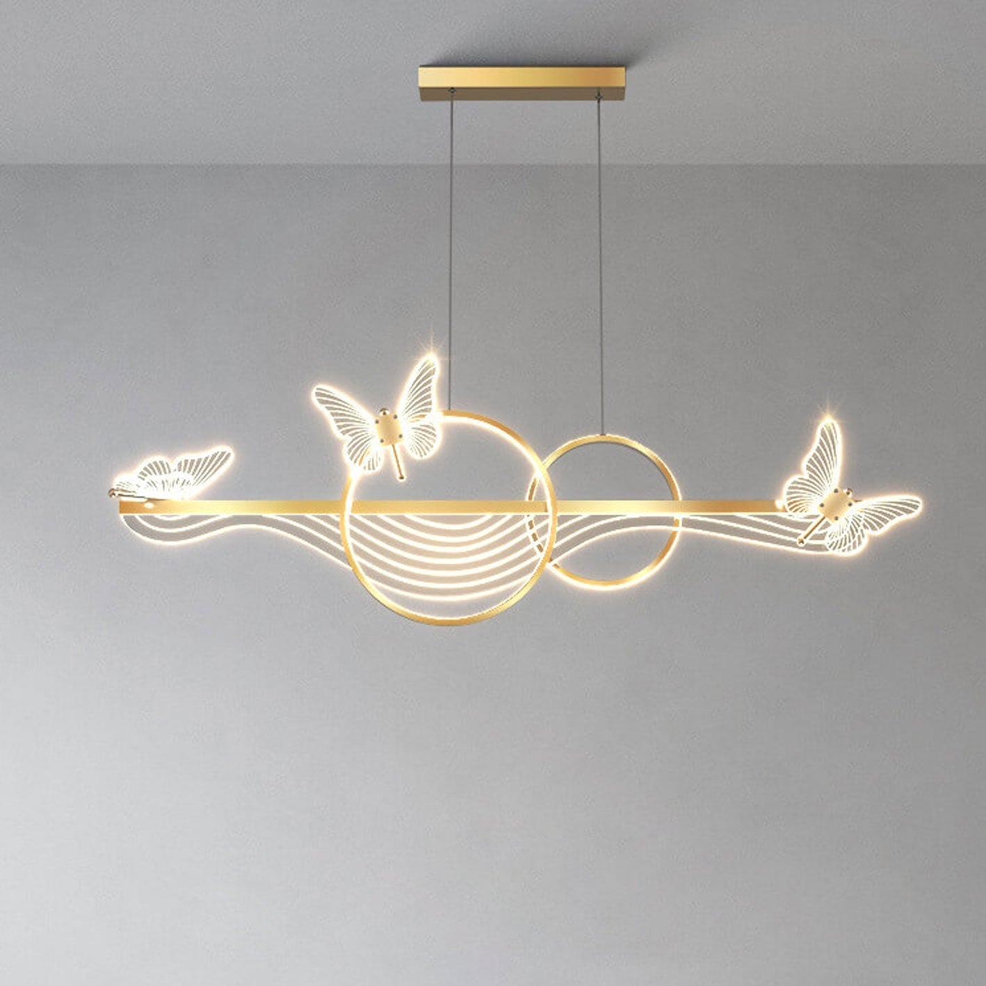 Luxury Nordic Style LED Chandelier Pendant Light for Kitchen Island