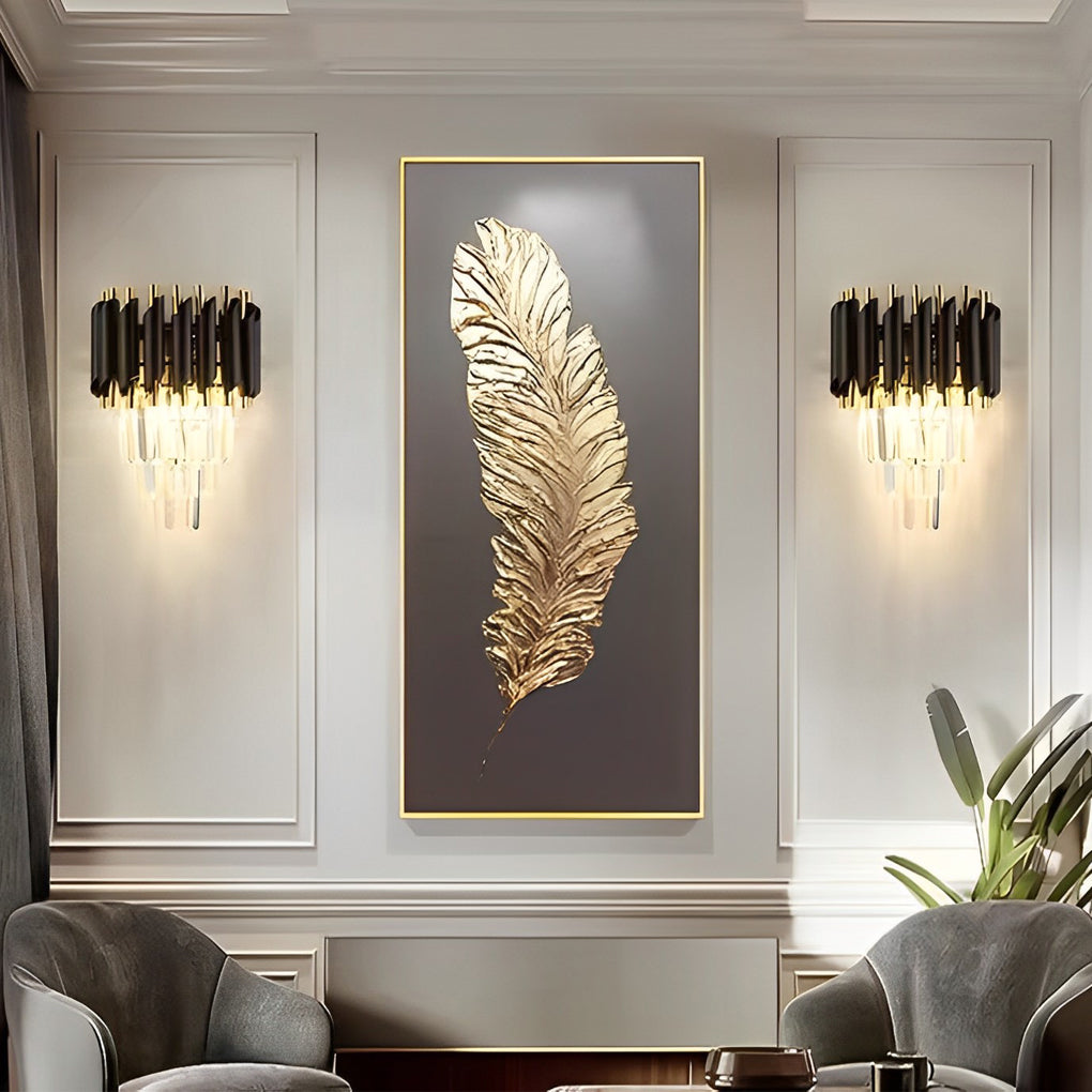 Elegant Postmodern Crystal Glass LED Wall Sconce for Stylish Interiors