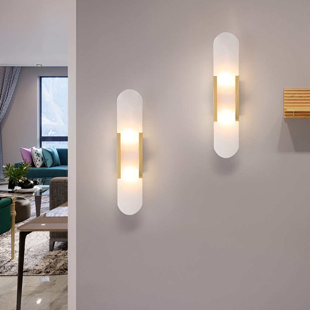 Modern Electroplated Metal G4 LED Wall Sconces for Living Room Decor