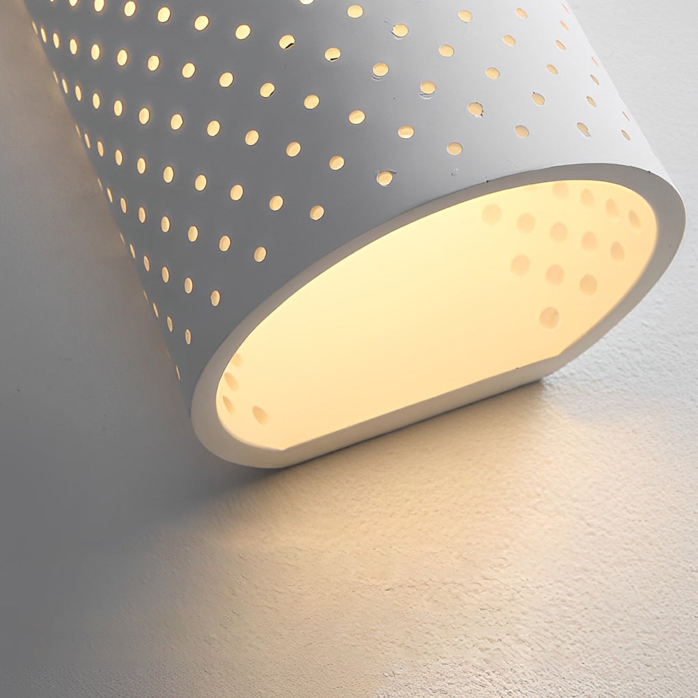 Sleek White Minimalist Gypsum LED Wall Lamp for Modern Indoor Spaces