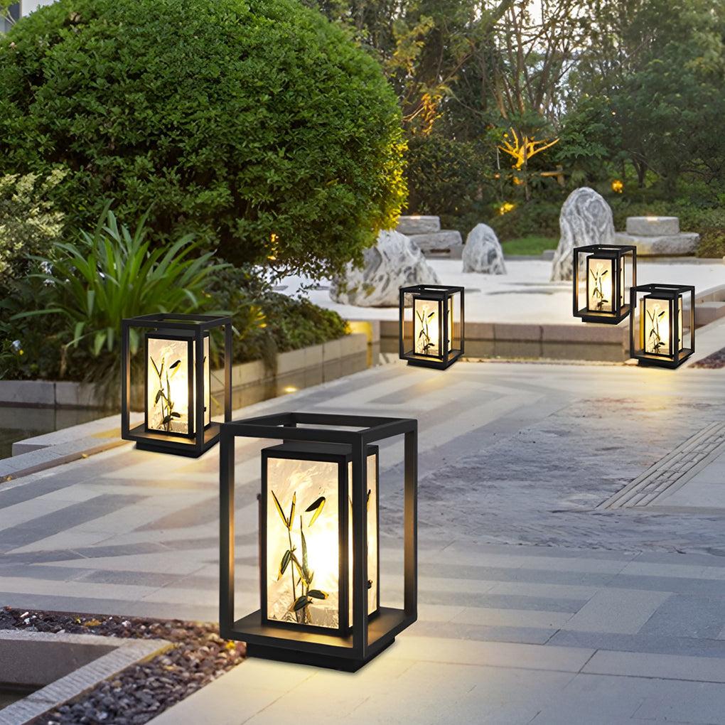 Decorative Solar LED Pathway Lights in Elegant Landscape Design for Gardens