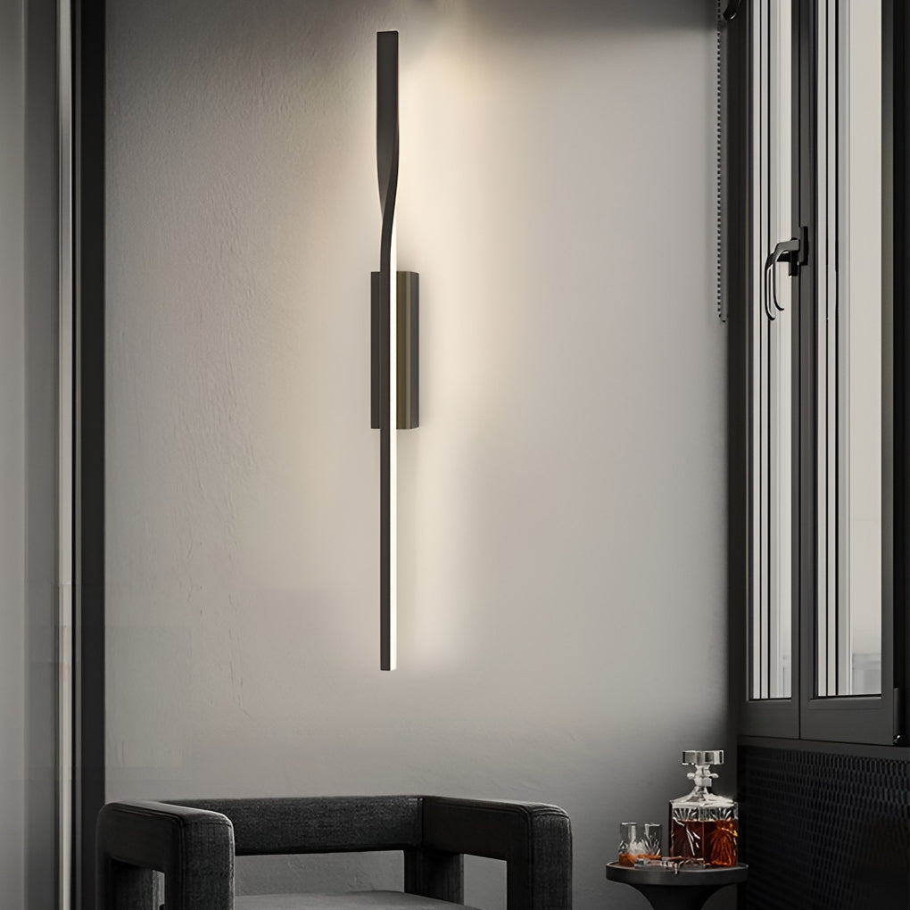 Sleek Black Linear LED Wall Sconce Light for Modern Home Decoration