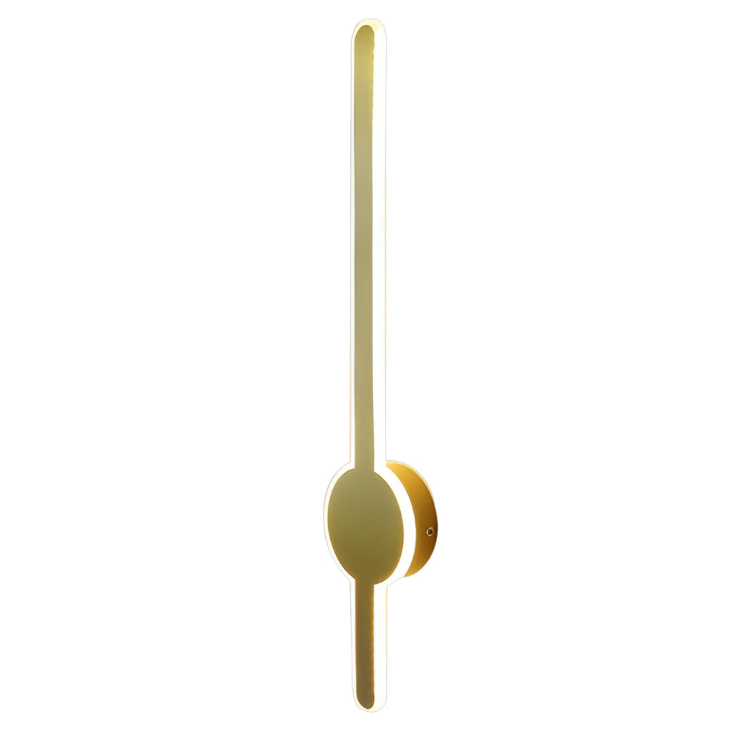 Sleek Modern LED Wall Sconce in Black/Gold/White for Living Room Decor