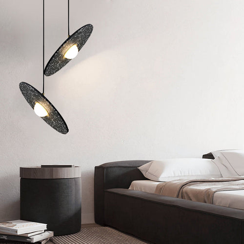Colorful Round Terrazzo Glass LED Pendant Light for Modern Living Spaces