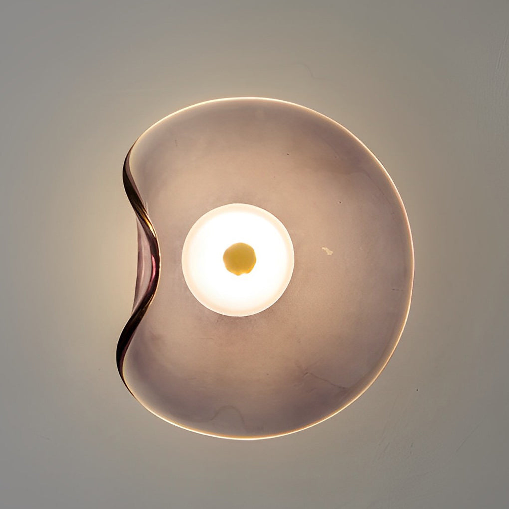 Postmodern Irregular Round Glass Wall Sconce for Stylish Home Lighting