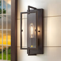 Rustic Metal Rectangular Wall Sconce for Industrial-Style Decor