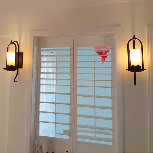 Black Retro Iron LED Wall Lamp in American Style for Home Accent Lighting