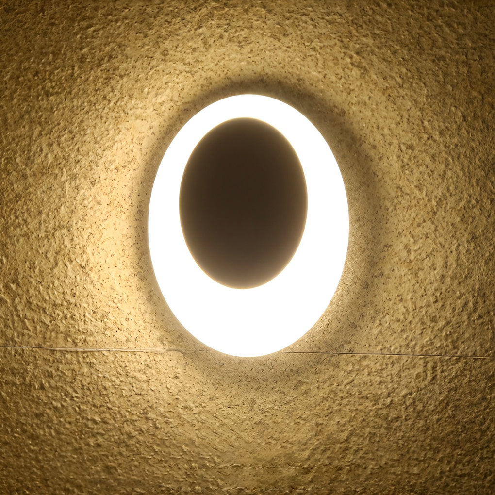 Modern Oval Waterproof LED Wall Sconce Light for Indoor Outdoor Decor