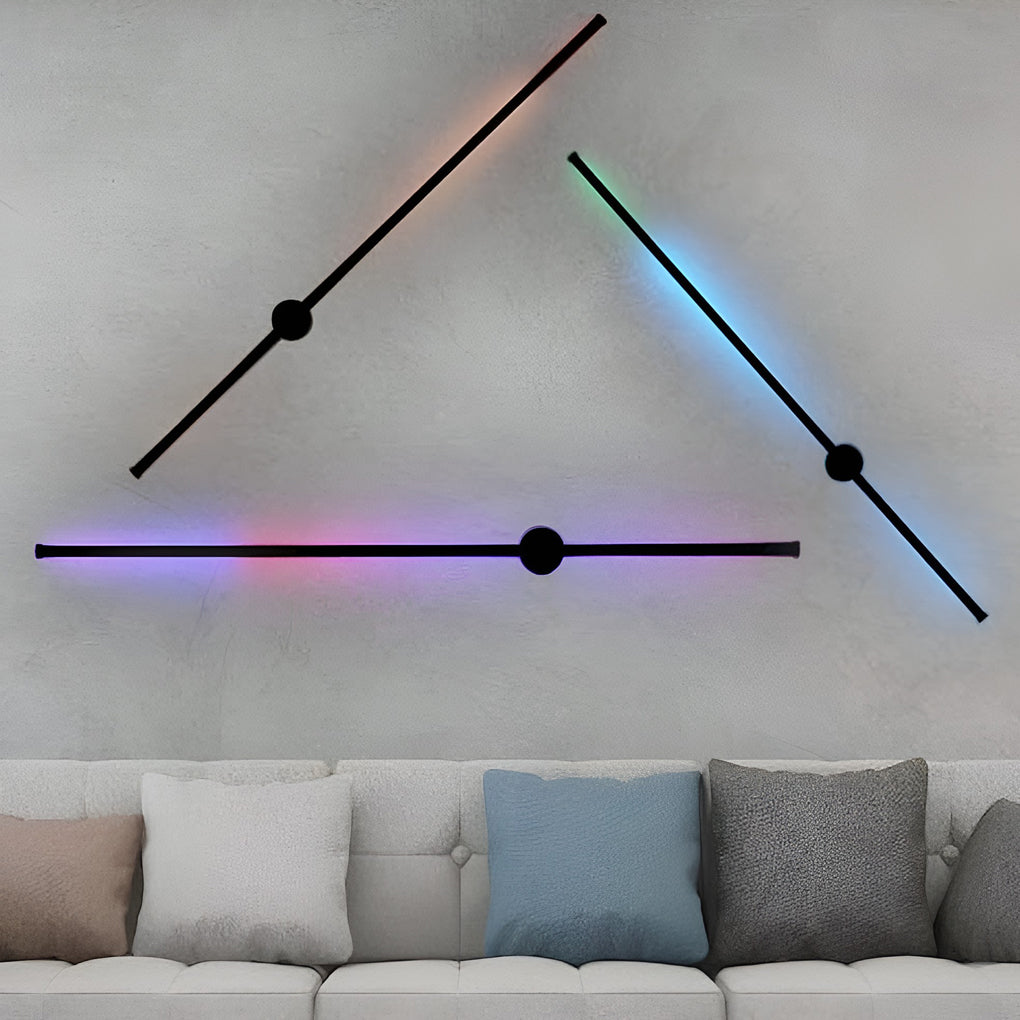 RGB Color-Changing LED Linear Wall Sconces for Modern Living Spaces