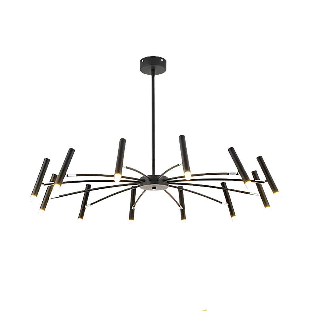 Stylish Adjustable Metal LED Chandelier for Dining Room - Three-Step Dimming
